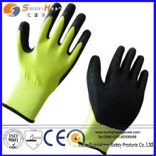 13 gauge nylon shell crinkle latex coated glove